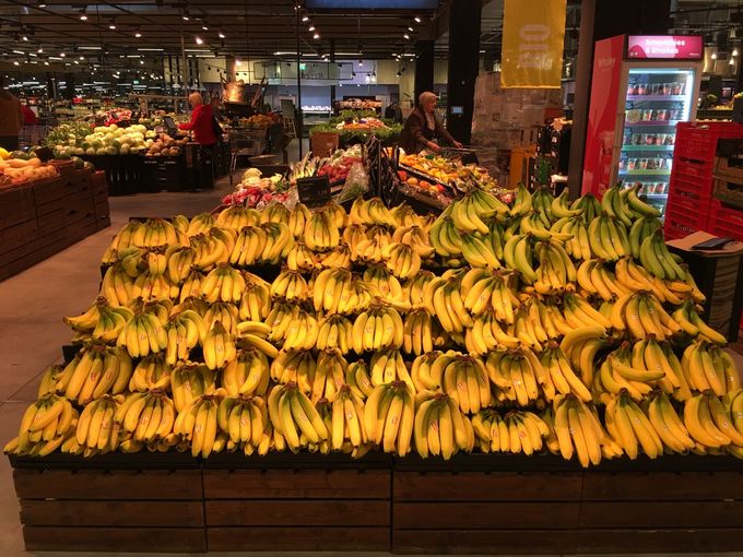 Ook de sterke aandacht voor bananen is iets dat echt opvalt in Duitsland.